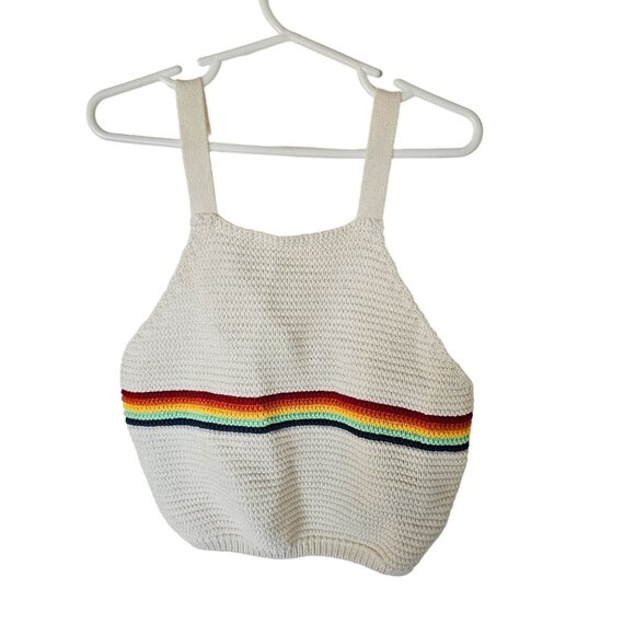 Zara Crochet Tank Top Rainbow Girls size 13 14 Years Boho - Picture 4 of 7
